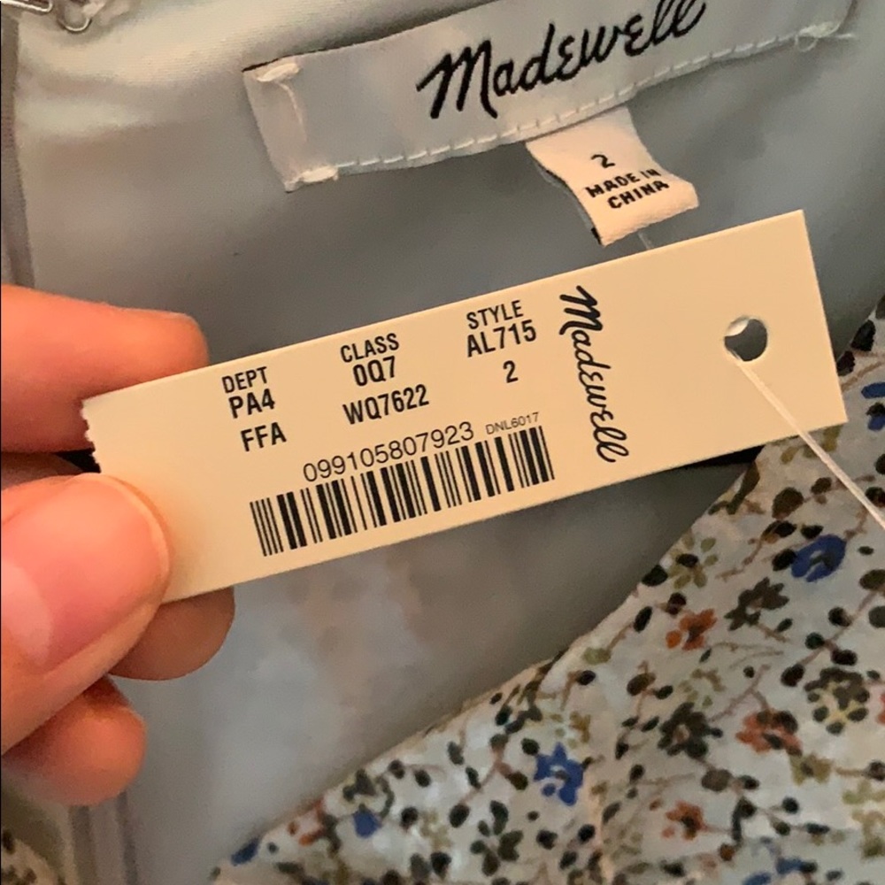 Madewell Silk Ruffle-Neck Mini Dress - Picture 4 of 4